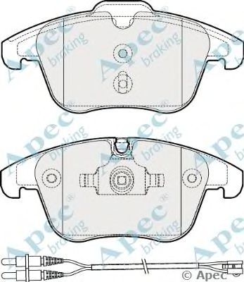APEC BRAKING pad1824 -  Комплект тормозных колодок, дисковый тормоз